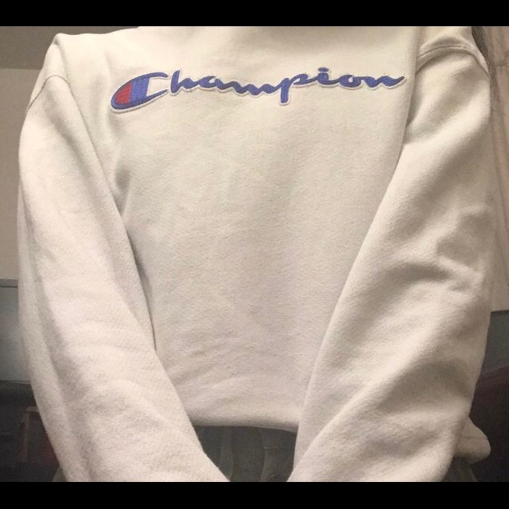 Champion white crewneck sweatshirt